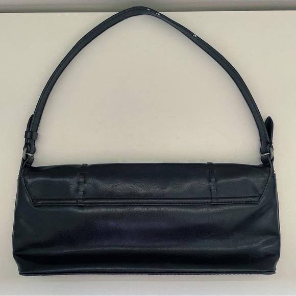 Vintage retro y2k baguette bag purse shoulder bag faux leather 90s rectangle - Picture 12 of 15